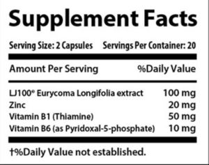Alpha F1 Ingredients Supplement Facts